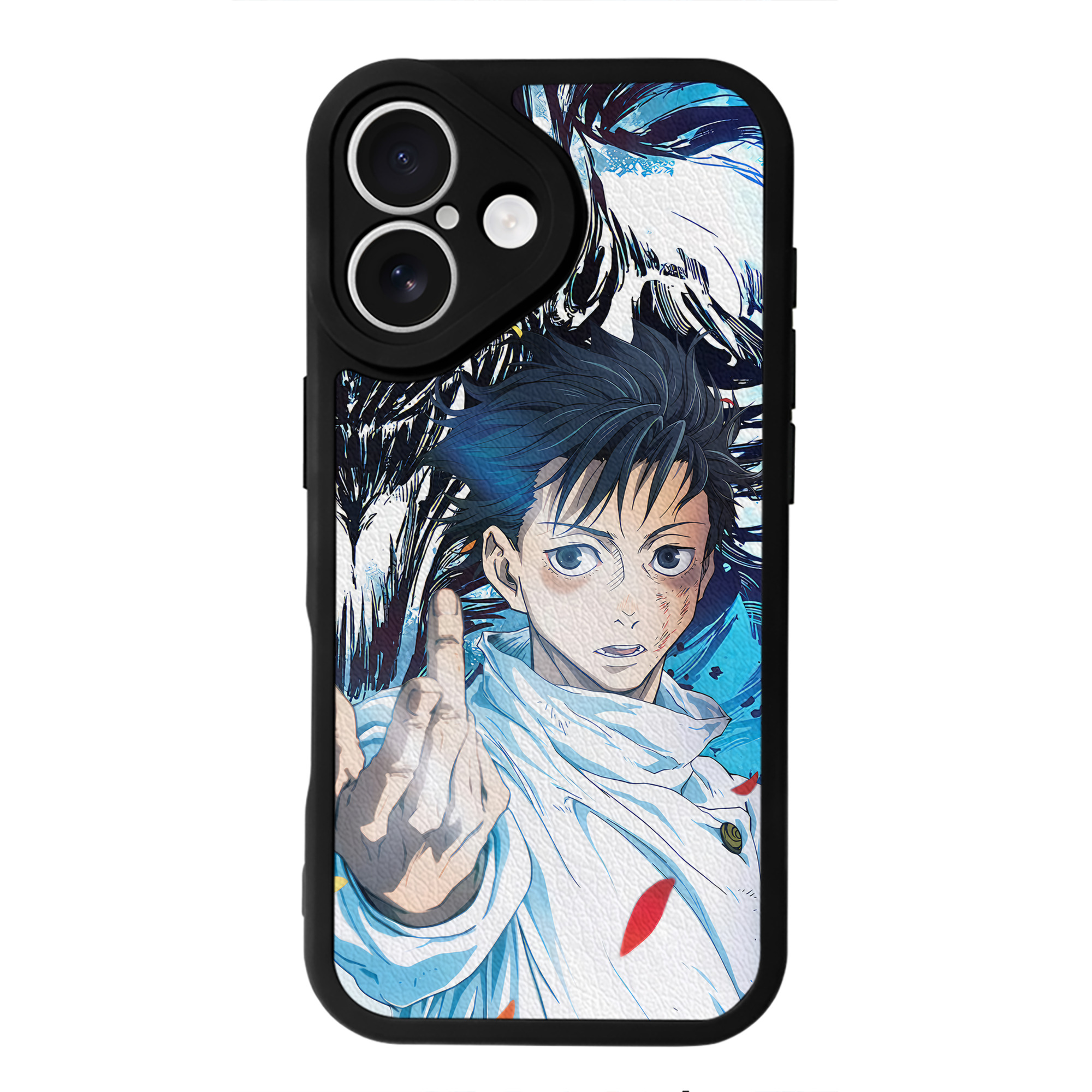 （画像用） 呪術廻戦 Jujutsu Kaisen 【iPhone 16シリーズ対応】シリコンスマホケース（レザー調） 材質：シリコン